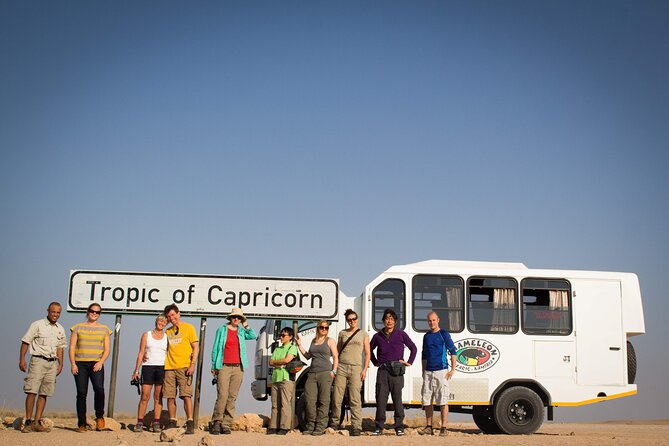 9 Day Etosha, Skeleton Coast and Sossusvlei Camping and Lodge Safari - Tropic of Capricorn to Desert Camp: the road south