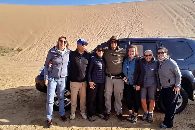 Sandwich Harbour 4x4 Tours at Walvisbay, Namibia - Walvis Bay Lagoon and its flamingos
