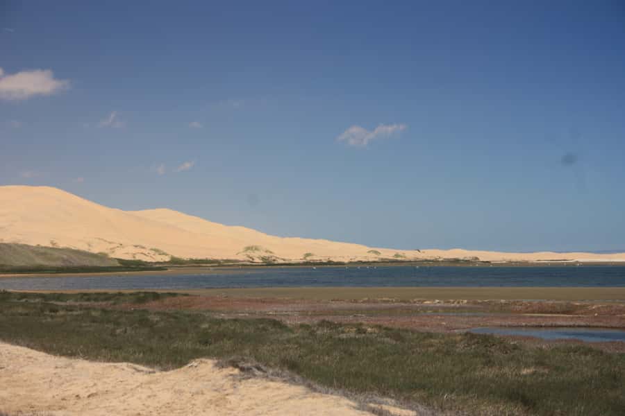Self-Drive Guided Tour to Sandwich Harbour - Driving beside salt pans and over Namib dunes